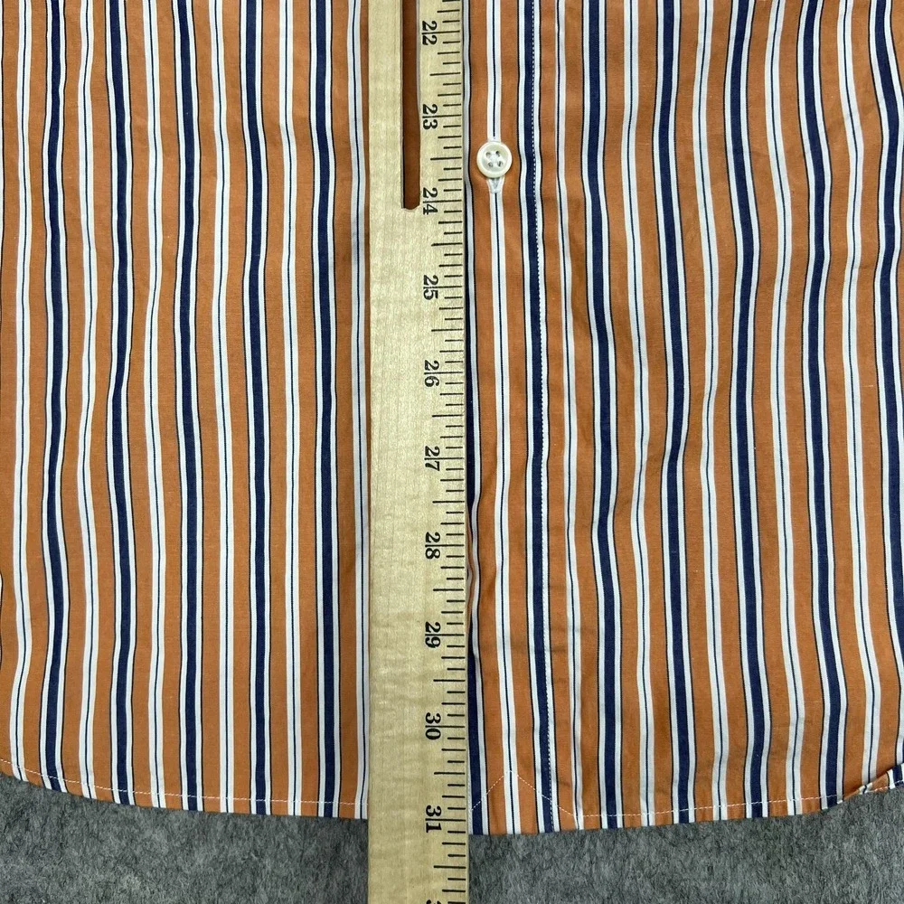 Polo Ralph Lauren Shirt Mens‎ L Orange Stripe Long Sleeve Button Curham Sport